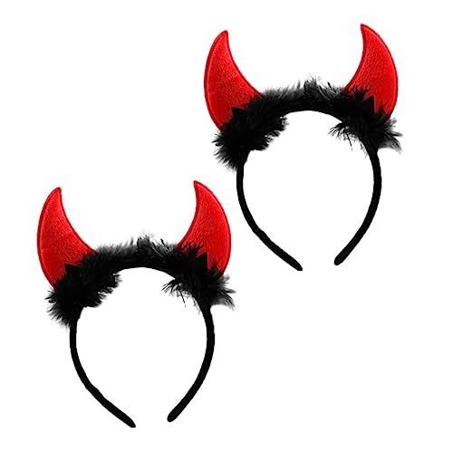 PACKOVE 2 Stück Horn Stirnband Halloween Haaraccessoires für Kostüm Party Dekoration und Foto Requisiten für Karneval und Cosplay PACKOVE 2 Stück Horn Stirnband Halloween Haaraccessoires für Kostüm Party Dekoration und Foto Requisiten für Karneval und Cosplay von PACKOVE