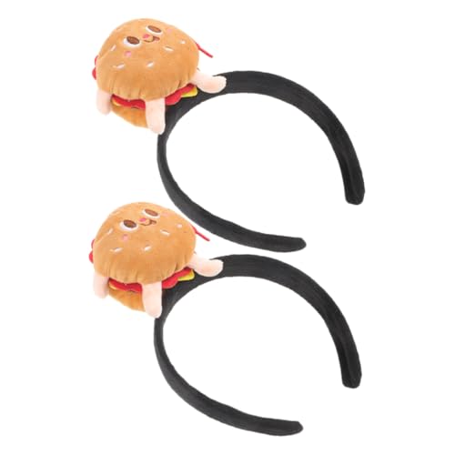 PACKOVE 2 Stück Lustiges Hamburger Haarband für Mädchen Cartoon Stirnband Bequemes Faltenfestes Haarband Party Kostüm Accessoire für Teenager Festival Cosplay PACKOVE 2 Stück Lustiges Hamburger Haarband für Mädchen Cartoon Stirnband Bequemes Faltenfestes Haarband Party Kostüm Accessoire für Teenager Festival Cosplay von PACKOVE