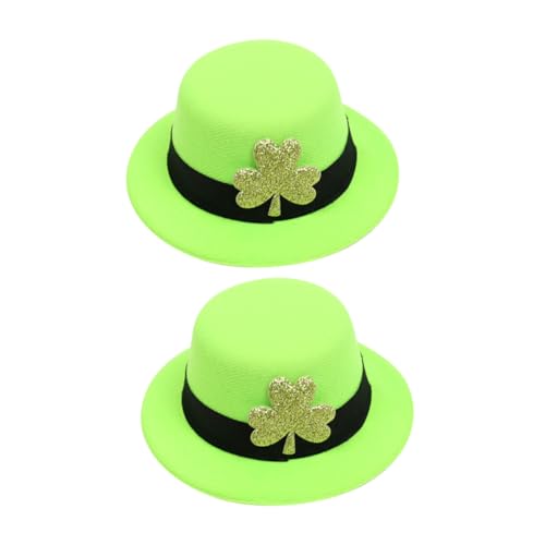 PACKOVE 2 Stück Patrick's Day Haarnadel Grün Kleiner Koboldhut Haarschmuck Shamrock Kostüm Accessoire für Patrick's Day Festival und Karneval von PACKOVE