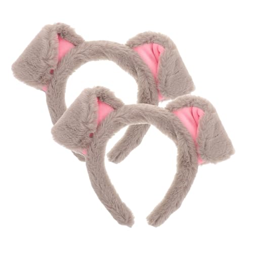 PACKOVE 2 Stück Plüsch Hundeohren Haarreif für Mädchen Weiches Bequemes Tierkostüm Stirnband Niedlich und Vielseitig für Halloween Cosplay Party und Alltag von PACKOVE