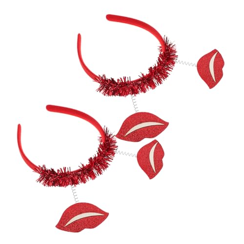 PACKOVE 2 Stück Rotes Lippen Kopfschmuck für Valentinstag Party Karneval Zarte Haarreifen Auffälliges Festival Accessoire für Damen und Geburtstagsfeiern PACKOVE 2 Stück Rotes Lippen Kopfschmuck für Valentinstag Party Karneval Zarte Haarreifen Auffälliges Festival Accessoire für Damen und Geburtstagsfeiern von PACKOVE