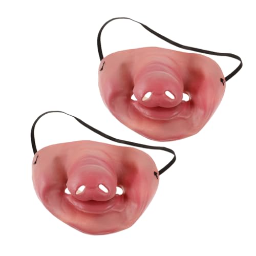 PACKOVE 2 Stück Schweinenasen Halbgesicht Schwein Kostüm Accessoire Lustige Halloween Cosplay Party Verkleidung Spaß Gesichtsmaske Prank Zubehör PACKOVE 2 Stück Schweinenasen Halbgesicht Schwein Kostüm Accessoire Lustige Halloween Cosplay Party Verkleidung Spaß Gesichtsmaske Prank Zubehör von PACKOVE