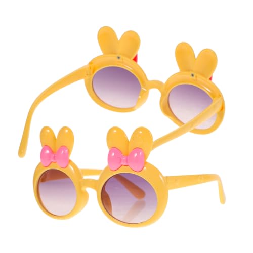 PACKOVE 2 Stück Sonnenbrillen Für Runden Kleinkinder Junge Gläser Cartoon- Umrandete Polarisiert Party Stk Yellow von PACKOVE