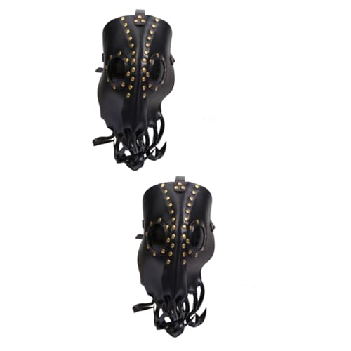 PACKOVE Halloween-Dekorationen 2 Stk Steampunk Dark Wind Halloween Octopus Devil Party Maske Cosplay Horrormaske Gotisch von PACKOVE