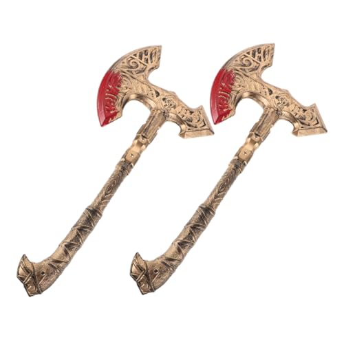 PACKOVE 2 Stück Teiliges Axt Kostüm Realistisch Gestaltete Plastik Äxte Langlebiges Mittelalter Requisit für Halloween Ritter und Krieger Verkleidung Vielseitiges Party Accessoire von PACKOVE