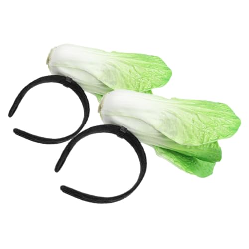 PACKOVE 2 Stück Teiliges Chinakohl Haarband Blatt design Fest Sitzend für Halloween Party Cosplay Erwachsene Skincare Head Wraps PACKOVE 2 Stück Teiliges Chinakohl Haarband Blatt design Fest Sitzend für Halloween Party Cosplay Erwachsene Skincare Head Wraps von PACKOVE