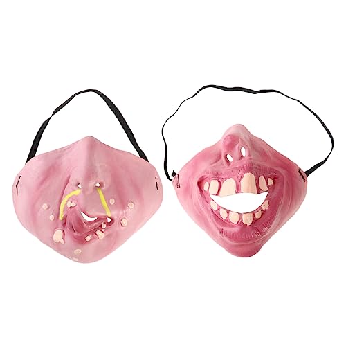 PACKOVE 2 Stück Teiliges Halbgesichtsmaske für Halloween Lustige Kostümmaske für Karneval Cosplay und Partys Robuste und Langlebige für Unvergessliche PACKOVE 2 Stück Teiliges Halbgesichtsmaske für Halloween Lustige Kostümmaske für Karneval Cosplay und Partys Robuste und Langlebige für Unvergessliche von PACKOVE