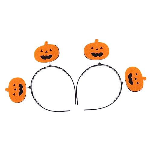 PACKOVE 2 Stück Teiliges Halloween Haarreif mit Kreativen Kürbis Designs Leichte und Langlebige Haarschmuck für Halloween Karneval Party und Cosplay von PACKOVE