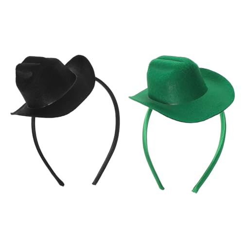 PACKOVE 2 Stück Teiliges Mini-cowboyhut Haarband Leichtes Western Festival Haaraccessoire für Damen Stabiles Kunststoffmaterial Bequemer Sitz für Party Karneval und Alltag von PACKOVE