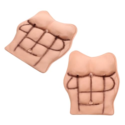 PACKOVE 2 Stück Teiliges Muskel und Bauch Männer Realistische Cosplay Verkleidung mit Atmungsaktivem Material Natürliche Muskelkonturen für Halloween und Themenpartys von PACKOVE