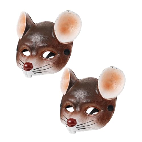 PACKOVE 2 Stück Teiliges Realistische Rattenmasken für Erwachsene Weichem PU Schaum Komfortabel Sitzende Halloween Tierkopf Masken für Party Karneval und Cosplay PACKOVE 2 Stück Teiliges Realistische Rattenmasken für Erwachsene Weichem PU Schaum Komfortabel Sitzende Halloween Tierkopf Masken für Party Karneval und Cosplay von PACKOVE