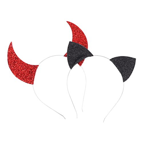 PACKOVE 2 Stück Teiliges Teufelshorn Haarschmuck Set für Haarband mit Katzenohren und Teufelsohren für Karneval Halloween und Kostümpartys PACKOVE 2 Stück Teiliges Teufelshorn Haarschmuck Set für Haarband mit Katzenohren und Teufelsohren für Karneval Halloween und Kostümpartys von PACKOVE