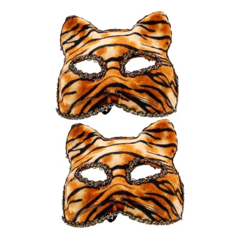 PACKOVE 2 Stück Tiger Halbmaske für Cosplay Realistische Tiermasken für Halloween Maskenbälle und Kostümpartys Bequemes Tragen Detailreiche Gestaltung PACKOVE 2 Stück Tiger Halbmaske für Cosplay Realistische Tiermasken für Halloween Maskenbälle und Kostümpartys Bequemes Tragen Detailreiche Gestaltung von PACKOVE