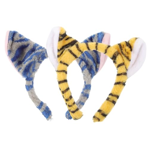 PACKOVE 2 Stück Tigerohr Stirnband Cosplay Stirnband Tigerohr Haarband Requisite Tier Tigerohr Haarband Tierohr Haarband Niedliches Stirnband Damen Stirnband Mädchen Haar von PACKOVE