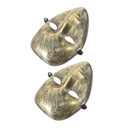 PACKOVE 2 Stück Vintage Full Face Masken Damen Herren Langlebige Masquerade Masken für Karneval Fasching Cosplay Venezianische Stil Gesichtsbedeckung für Themenpartys und Maskenbälle von PACKOVE