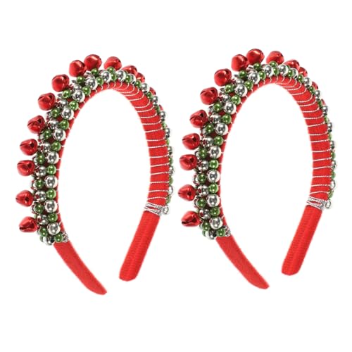 PACKOVE 2 Stück Weihnachtliches Damen Stirnband mit Bunten Glocken Teiliges Cosplay Party Accessoire Verstellbar und Komfortabel für Kopfgrößen Festliches Haarband für Weihnachten und PACKOVE 2 Stück Weihnachtliches Damen Stirnband mit Bunten Glocken Teiliges Cosplay Party Accessoire Verstellbar und Komfortabel für Kopfgrößen Festliches Haarband für Weihnachten und von PACKOVE