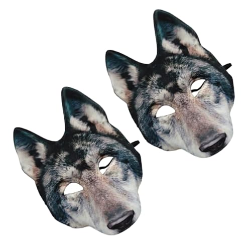 PACKOVE 2 Stück Wolfmaske Leichtem Eva Passend Langlebig und Wiederverwendbar Stilvolle Halloween und Karnevalsgesichtsmaske für Kostümpartys und Festliche Verkleidungen PACKOVE 2 Stück Wolfmaske Leichtem Eva Passend Langlebig und Wiederverwendbar Stilvolle Halloween und Karnevalsgesichtsmaske für Kostümpartys und Festliche Verkleidungen von PACKOVE