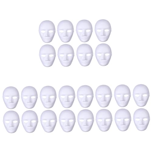 PACKOVE 24 Stk Gesichts-Cosplay-Maske Zellstoffmasken weiße einfache Masken gesichtsmaske von PACKOVE
