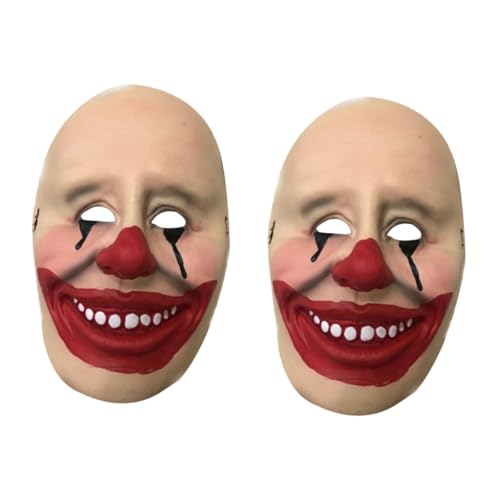 PACKOVE 2St Halloween-Maske Maskerade-Maske Latex Grimasse Clown Vollgesichtsmaske Parodie halloween kostüm halloween costume diehüte Terror-Gesichtsmaske Clown-Maske rote Lippen bilden von PACKOVE