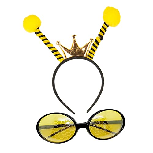 PACKOVE 2Stücke Bienenkostüm Set Teiliges Bienen Haarreif und Brille Zubehör für Partys Karneval Fasching und Kostümpartys für Erwachsene Lustige Kostümaccessoires PACKOVE 2Stücke Bienenkostüm Set Teiliges Bienen Haarreif und Brille Zubehör für Partys Karneval Fasching und Kostümpartys für Erwachsene Lustige Kostümaccessoires von PACKOVE