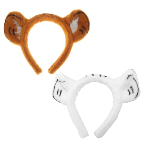 PACKOVE 2Stücke Tigerohren Haarreifen Cartoon Kopfschmuck für Kostümpartys Tier Haarzubehör für Cosplay und Festliche Anlässe Flauschige und Bequeme Haarbänder PACKOVE 2Stücke Tigerohren Haarreifen Cartoon Kopfschmuck für Kostümpartys Tier Haarzubehör für Cosplay und Festliche Anlässe Flauschige und Bequeme Haarbänder von PACKOVE