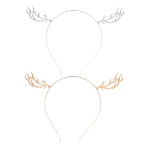PACKOVE 2Stücke Weihnachts Rentier Geweih Haarband Klassisches Geweih Stirnband für Festliche Anlässe für Weihnachten Karneval und Kostümpartys Realistisches Design von PACKOVE
