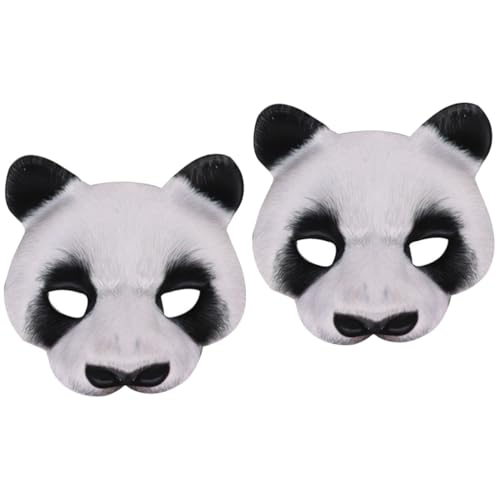 PACKOVE Halloween-Maske 2st Panda-maske Kreuz Für Grab Halloween Party Masken Weiß Eva 3d Tier Partybedarf Kinderkleidung von PACKOVE