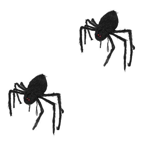 PACKOVE 2St Spinnenrucksack große Schwarze Spinne Spinnenrückseitendekoration Halloween Gurt von PACKOVE