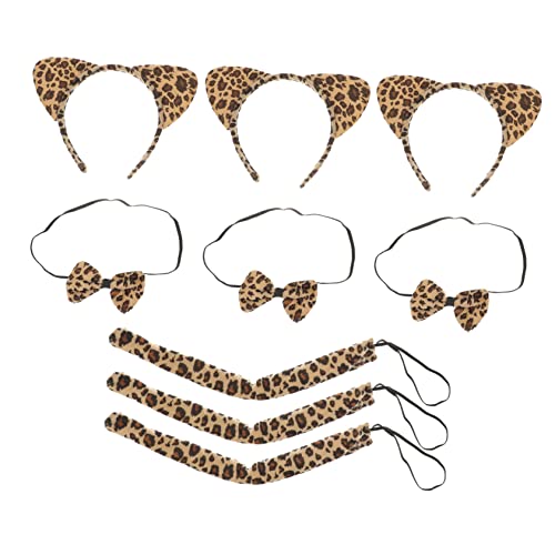 PACKOVE 3 Sätze Leoparden Ohren Haarreif Set für Damen Teiliges Kostüm mit und Fliege für Partys Cosplay Karneval und Fotoshootings Bequeme Leichte Katzenohren Haarschmuck PACKOVE 3 Sätze Leoparden Ohren Haarreif Set für Damen Teiliges Kostüm mit und Fliege für Partys Cosplay Karneval und Fotoshootings Bequeme Leichte Katzenohren Haarschmuck von PACKOVE