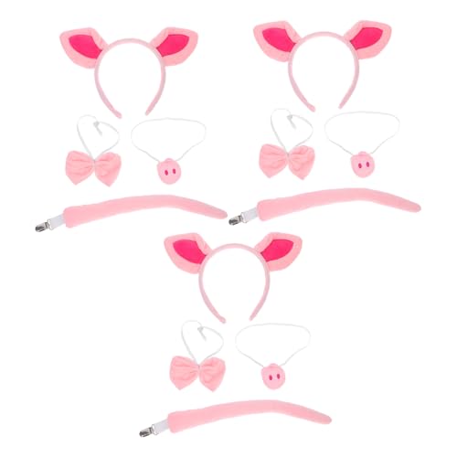 PACKOVE 3 Satz Niedliches Schwein Kostüm-set mit Rosa Tierohren Stirnband Schweineschwanz und Schleife Vielseitige Tier-cosplay-accessoires für Halloween Weihnachtsfeiern und Themen-partys PACKOVE 3 Satz Niedliches Schwein Kostüm-set mit Rosa Tierohren Stirnband Schweineschwanz und Schleife Vielseitige Tier-cosplay-accessoires für Halloween Weihnachtsfeiern und Themen-partys von PACKOVE