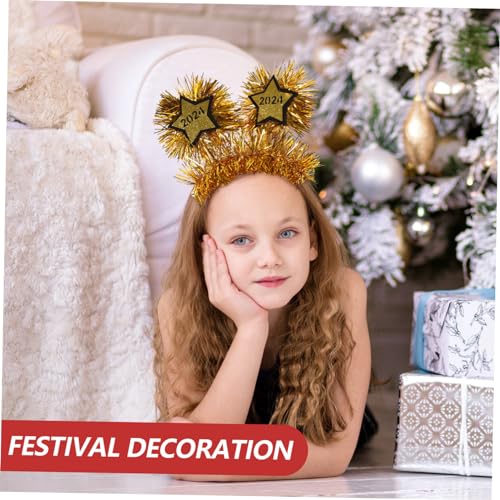 PACKOVE 3 Stck Teiliges Glitzer Stirnband Dekoratives Party Haarband für Frauen und Mädchen Robustes Year Headband mit Sternen für Silvester Karneval und Festliche Feiern von PACKOVE