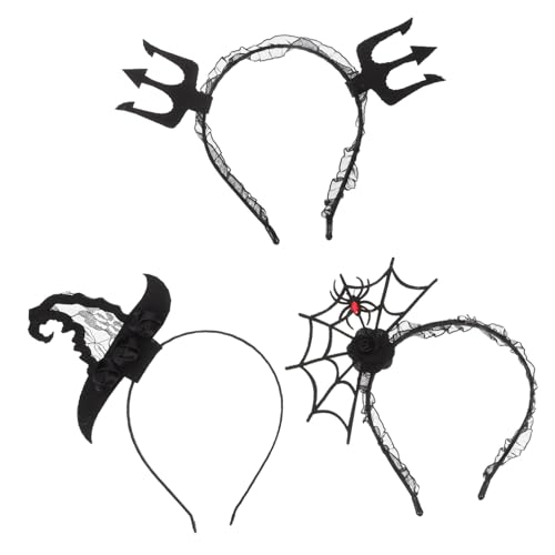 PACKOVE 3 Stück Halloween Haarreifen Spinnenweb Headbands für Damen Cosplay Haarschmuck für Halloween Karneval und Fotografie PACKOVE 3 Stück Halloween Haarreifen Spinnenweb Headbands für Damen Cosplay Haarschmuck für Halloween Karneval und Fotografie von PACKOVE