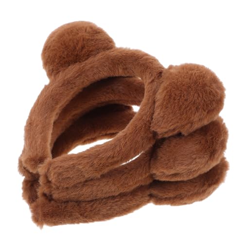 PACKOVE 3 Stück Kuscheliges Teiliges Bärenohren Stirnband aus Braunem Plüsch Weicher Haarreifen für Erwachsene und Bequemes Niedliches Haaraccessoire für Party Kostüm und Gruppenspaß PACKOVE 3 Stück Kuscheliges Teiliges Bärenohren Stirnband aus Braunem Plüsch Weicher Haarreifen für Erwachsene und Bequemes Niedliches Haaraccessoire für Party Kostüm und Gruppenspaß von PACKOVE