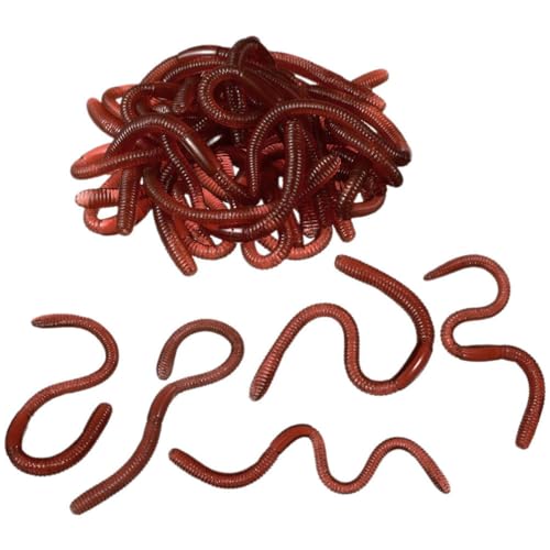 PACKOVE 30st Künstlicher Regenwurm Künstliche Würmer Simulation Earthworms Trick Props Earthworms Props Earthworms Model Gefälschte Fake Worm Würmer Requisiten Spielzeug Plastik Tier von PACKOVE