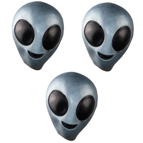 PACKOVE 3st Halloween-gesichtskopfmaske Außerirdische Maskenstütze Voll Emulsion Kleidung Dj von PACKOVE