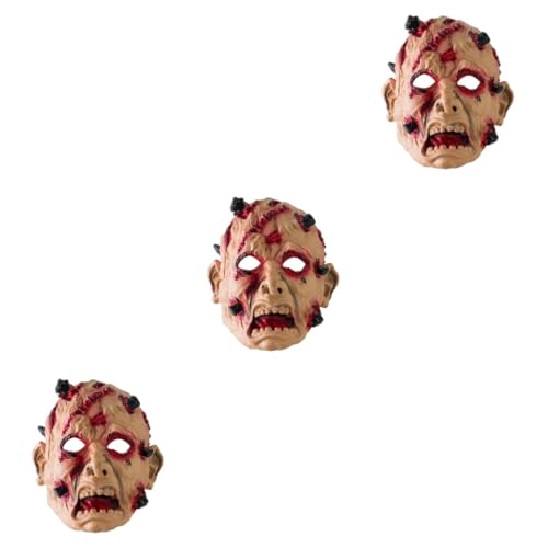 PACKOVE 3st Halloween-maske Cosplay-maske Bilden Geistermaske Kopfbedeckung Schutzmaske Clown Kostüm Maske Neuheitsmaske Party-requisite Gruselige Maske Unheimlich Requisiten Emulsion von PACKOVE