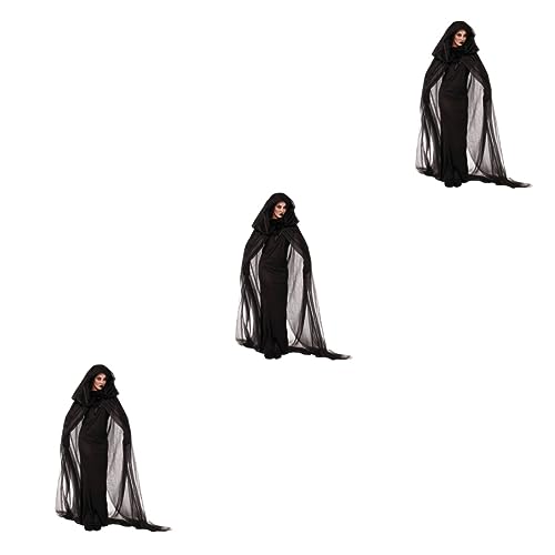 PACKOVE 3St Hexenkostüm für Erwachsene Halloweenkostüm schwarzes Oberteil Themenparty-Kostüm Kleider formelle Kleidung Hexenkostüm für Damen Hexenkostüm für Frauen Erwachsener Hexen-Outfit von PACKOVE