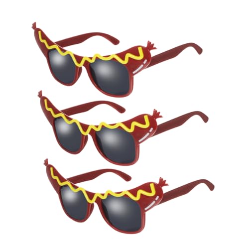 PACKOVE 3Stücke Teilige Hot Dog Sonnenbrillen Lustige Partybrillen für Halloween Geburtstagsfeiern Themenpartys Einzigartige Kostümaccessoires für Erwachsene Leicht PACKOVE 3Stücke Teilige Hot Dog Sonnenbrillen Lustige Partybrillen für Halloween Geburtstagsfeiern Themenpartys Einzigartige Kostümaccessoires für Erwachsene Leicht von PACKOVE