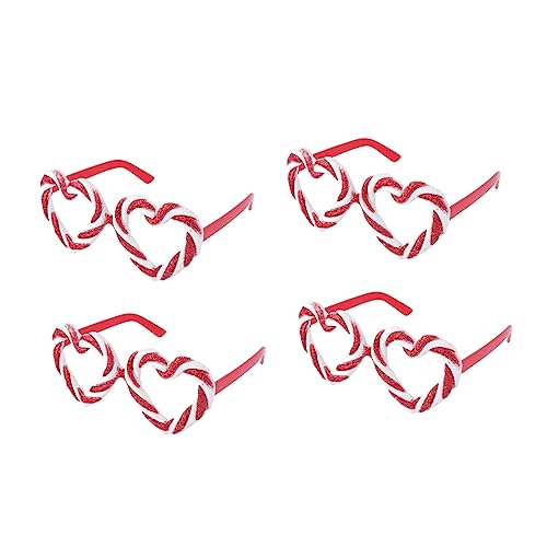 PACKOVE 4 Paare Herzbrillen Partyzubehör Bunte Fotorequisiten Valentinstag Spaßige Dekoration für Karneval Weihnachten PACKOVE 4 Paare Herzbrillen Partyzubehör Bunte Fotorequisiten Valentinstag Spaßige Dekoration für Karneval Weihnachten von PACKOVE