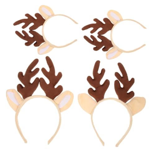 PACKOVE 4 Stck Teiliges Weihnachts Stirnband mit Niedlichen Rentiergeweihen Leichtes Dekoratives Haaraccessoire für Weihnachtsfeier Cosplay Hochzeit und Geburtstag Vielseitig PACKOVE 4 Stck Teiliges Weihnachts Stirnband mit Niedlichen Rentiergeweihen Leichtes Dekoratives Haaraccessoire für Weihnachtsfeier Cosplay Hochzeit und Geburtstag Vielseitig von PACKOVE