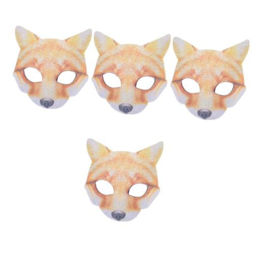 PACKOVE 4 Stück Fuchs Maske masquerade gift ideas Dekor Maske für Kinder Maskerade-Maske weihnachtsdeko Halloween-Maske Cosplay-Maske Tier bilden Kleidung Requisiten Mann schmücken Plastik von PACKOVE