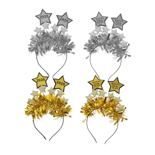 PACKOVE 4 Stück Glitzernde Neujahr Stirnbänder für Damen Komfortable Haarreifen mit Sternen für Partys und Bühnenaufführungen Accessoire für Feiertagsfeiern PACKOVE 4 Stück Glitzernde Neujahr Stirnbänder für Damen Komfortable Haarreifen mit Sternen für Partys und Bühnenaufführungen Accessoire für Feiertagsfeiern von PACKOVE