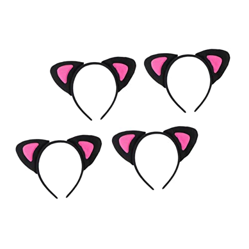 PACKOVE 4 Stück Katzenohren Haarreif für Mädchen Plüschige Tierohren Haarschmuck für Partys und Cosplay Bequeme Kopfbedeckung Schwarz Rosa für Mottopartys und Veranstaltungen PACKOVE 4 Stück Katzenohren Haarreif für Mädchen Plüschige Tierohren Haarschmuck für Partys und Cosplay Bequeme Kopfbedeckung Schwarz Rosa für Mottopartys und Veranstaltungen von PACKOVE