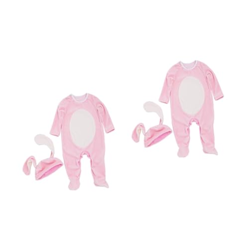 PACKOVE Babykleidung Für Jungen 4 Stück Kostüm Anzüge Für Jungen Sport-body Mit Kapuze Rosa Baby Frühlingskleidung Babykorb von PACKOVE