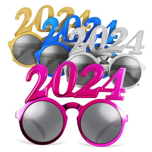 PACKOVE 4 Stück Neujahrsbrille Farben Leicht Partybrille Foto Requisiten Silvester Feier Zubehör PACKOVE 4 Stück Neujahrsbrille Farben Leicht Partybrille Foto Requisiten Silvester Feier Zubehör von PACKOVE