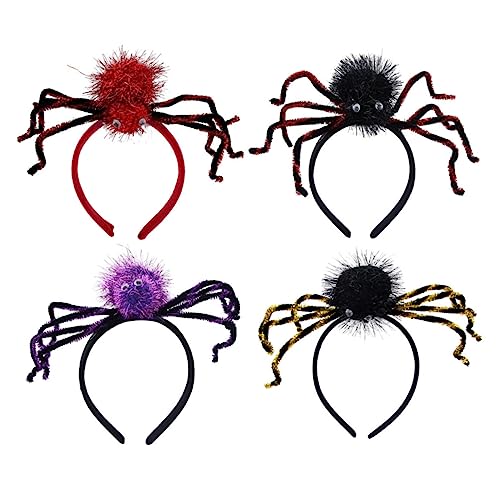 PACKOVE 4 Stück Teiliges Halloween Haarreif mit Spinnen Design Kreativer Haarschmuck für Karneval Cosplay Maskenball und Festlichkeiten Gelb Rot und Schwarz PACKOVE 4 Stück Teiliges Halloween Haarreif mit Spinnen Design Kreativer Haarschmuck für Karneval Cosplay Maskenball und Festlichkeiten Gelb Rot und Schwarz von PACKOVE