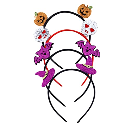 PACKOVE 4 Stück Teiliges Halloween Stirnband mit Glitzerohren Kürbis Geist und Vampirdesigns Leichter Kopfschmuck für Erwachsene für Halloween Partys und Fotoshootings PACKOVE 4 Stück Teiliges Halloween Stirnband mit Glitzerohren Kürbis Geist und Vampirdesigns Leichter Kopfschmuck für Erwachsene für Halloween Partys und Fotoshootings von PACKOVE