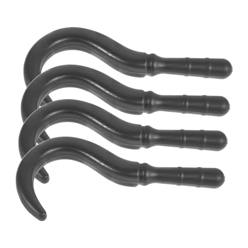 PACKOVE 4 Stück Teiliges Piratenhaken aus Leichtem Kunststoff Robustes Handheld Kostümzubehör für Erwachsene für Halloween Piratenpartys und Fantasievolles Verkleiden von PACKOVE