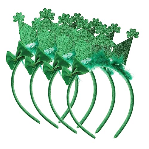 PACKOVE 4 Stück Teiliges Shamrock Stirnband Leichtes Langlebiges Festival Haaraccessoire mit Kleeblatt Design Komfortabel und Sicher für Irische Party und Karneval Dekoration PACKOVE 4 Stück Teiliges Shamrock Stirnband Leichtes Langlebiges Festival Haaraccessoire mit Kleeblatt Design Komfortabel und Sicher für Irische Party und Karneval Dekoration von PACKOVE