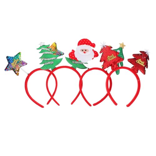 PACKOVE 4 Stück Teiliges Weihnachts Haarreif mit Klassischem Weihnachtsmann Rentier Stern und Baum Festliche Kopfschmuck Accessoires für Erwachsene für Weihnachtsfeiern und Kostümpartys PACKOVE 4 Stück Teiliges Weihnachts Haarreif mit Klassischem Weihnachtsmann Rentier Stern und Baum Festliche Kopfschmuck Accessoires für Erwachsene für Weihnachtsfeiern und Kostümpartys von PACKOVE